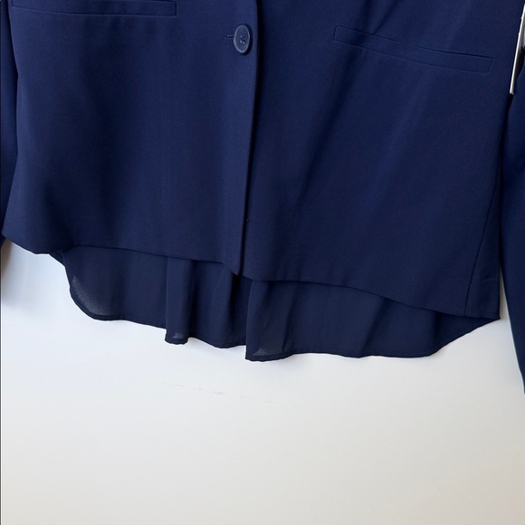 Laundry by Shelli Segal Navy Sleeveless Blouse V-Neck Size 10 NWT - Picture 6 of 12